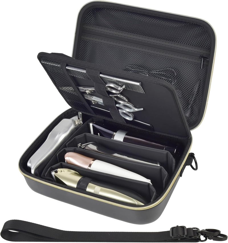 casmilee Barber Case for Hair Clippers Cutting Supplies, Trimmer Accessories Organizer for Wahl/ for Ufree/ for Andis Men Women Razor Grooming Kits, for Oneisal Dog Shaver- Washable Oilproof Travel Bag Only - Image 1